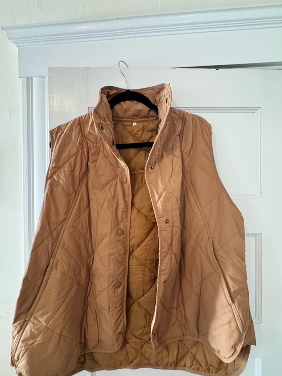 Senserise Jackets & Blazers - Quilted Tan Women's Vest